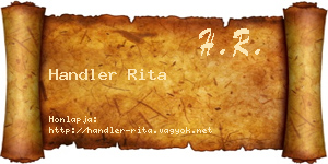 Handler Rita névjegykártya
